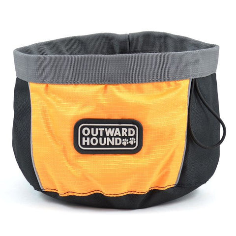 Orange Portable Dog Bowl