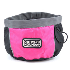 Pink Portable Dog Bowl