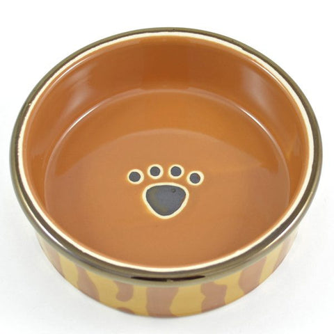 Small Glitzy Safari Dog Bowl