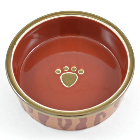 Small Glitzy Safari Dog Bowl