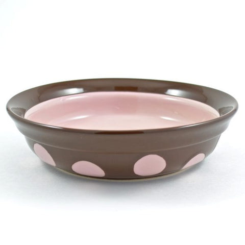 Sassy Pink and Brown Dog Bowl