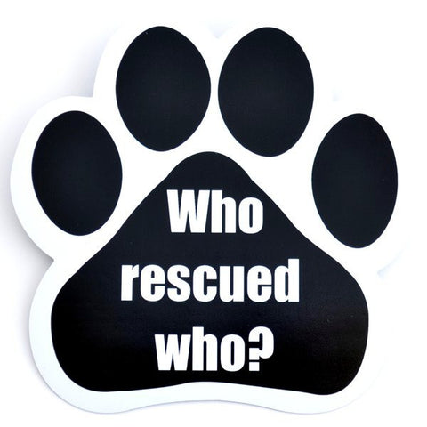 Who Rescued Who Car Magnet