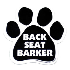 Back Seat Barker Car Magnet