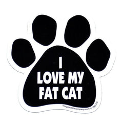 I Love My Fat Cat Car Magnet