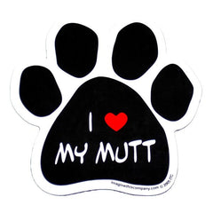 I Love My Mutt Car Magnet