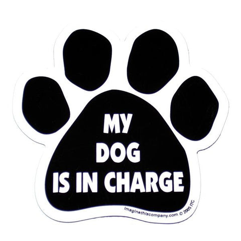 My Dog is in Charge Car Magnet