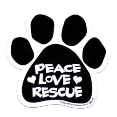 Peace, Love, Rescue Car Magnet