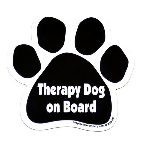 Therapy Dog on Board Car Magnet