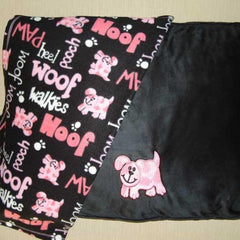 Black Dog Bed with Matching Blanket