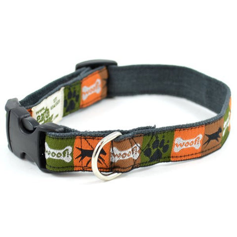 Sage Decorative Adjustable Hemp Dog Collar