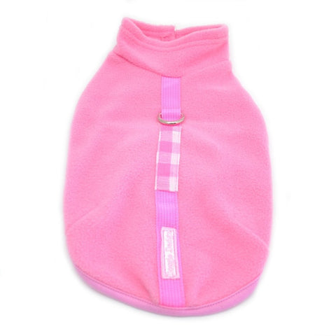 Pink Fleece Dog Jacket