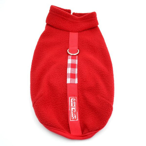 Red Fleece Dog Jacket