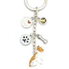 Chihuahua Enameled Charm Key Chain