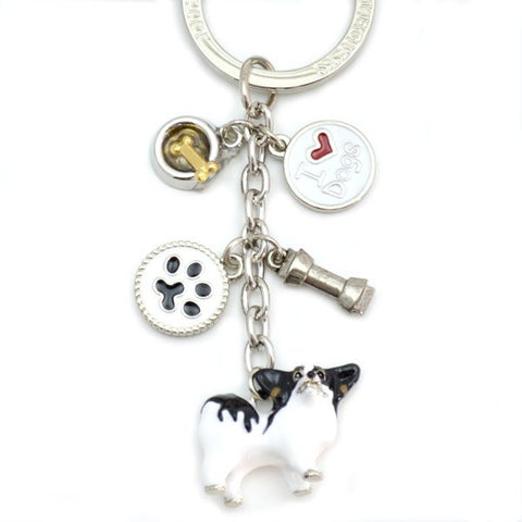 Papillon Enameled Charm Key Chain