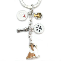 Shetland Sheepdog (Sheltie) Enameled Charm Key Chain