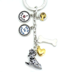 Basset Hound Metal Charm Key Chain