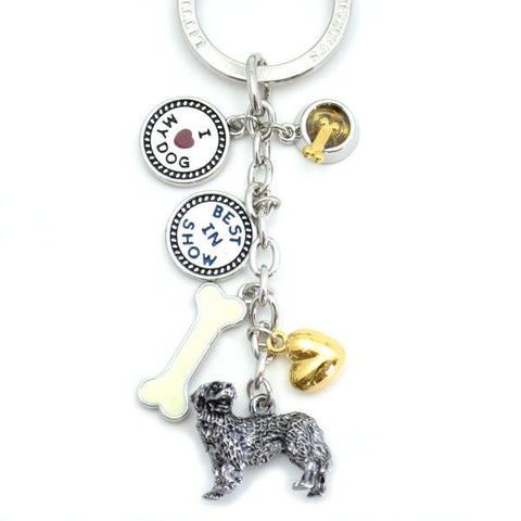 Bernese Mountain Dog Metal Charm Key Chain