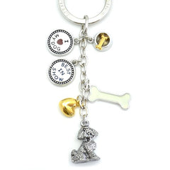 Bichon Frise Metal Charm Key Chain