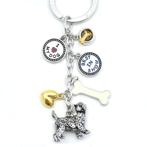 Cairn Terrier Metal Charm Key Chain