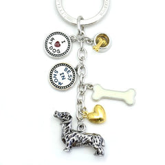 Dachshund Metal Charm Key Chain