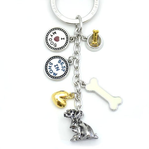 Dalmatian Metal Charm Key Chain