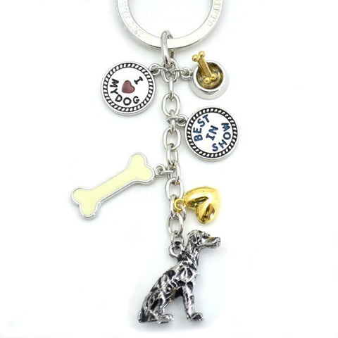 Doberman Pinscher Metal Charm Key Chain