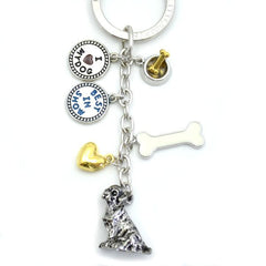 Golden Retriever Metal Charm Key Chain