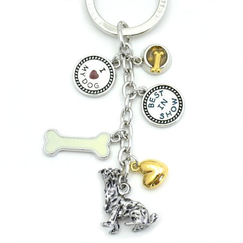 Jack Russell Terrier Metal Charm Key Chain