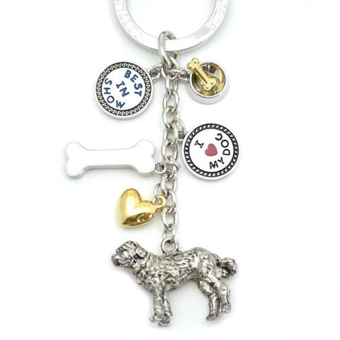 Saint Bernard Metal Charm Key Chain