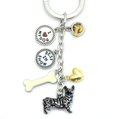 Welsh Corgi Metal Charm Key Chain
