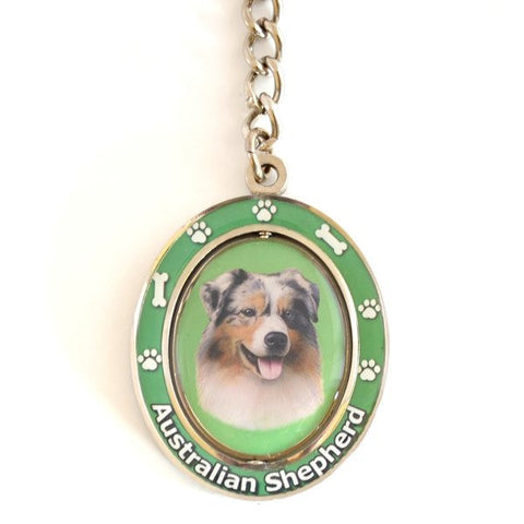 Australian Shepherd Spinning Key Chain