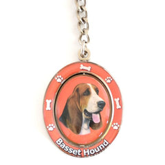 Basset Hound Spinning Key Chain