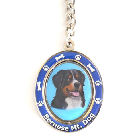 Bernese Mountain Dog Spinning Key Chain