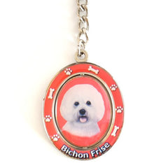 Bichon Frise Spinning Key Chain