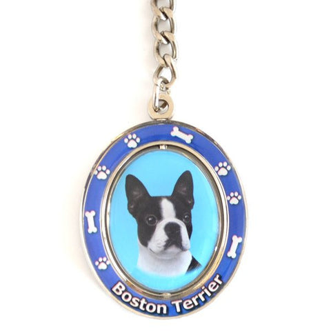 Boston Terrier Spinning Key Chain