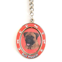 Bullmastiff Spinning Key Chain