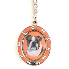 Bulldog Spinning Key Chain