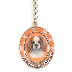 Cavalier King Charles Spaniel Spinning Key Chain