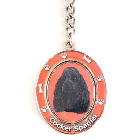 Cocker Spaniel (Black) Spinning Key Chain