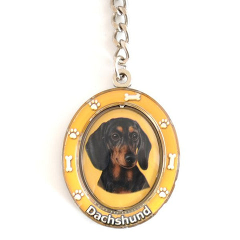 Dachshund (Black) Spinning Key Chain