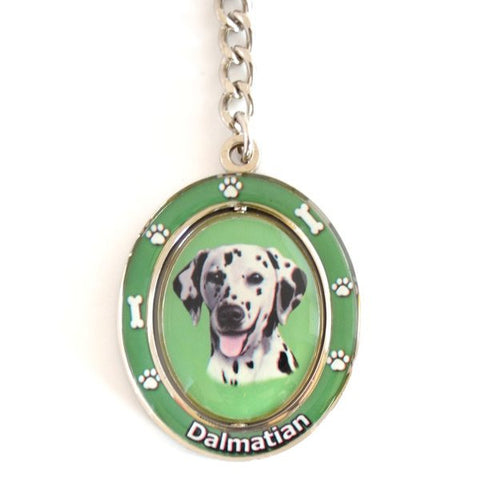 Dalmatian Spinning Key Chain