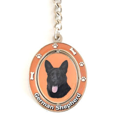 German Shepherd (Black) Spinning Key Chain