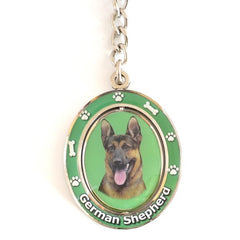 German Shepherd Spinning Key Chain