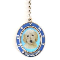 Goldendoodle Spinning Key Chain