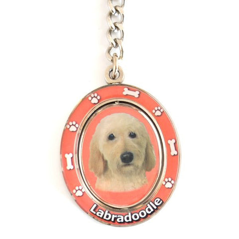 Labradoodle (Yellow) Spinning Key Chain