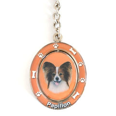 Papillon Spinning Key Chain