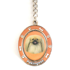 Pekingese Spinning Key Chain