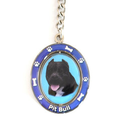 Pit Bull (Black) Spinning Key Chain