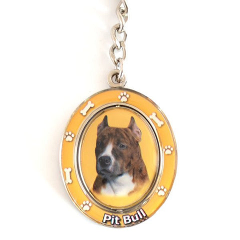 Pit Bull (Brindle) Spinning Key Chain