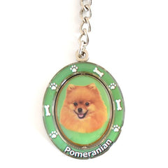 Pomeranian Spinning Key Chain